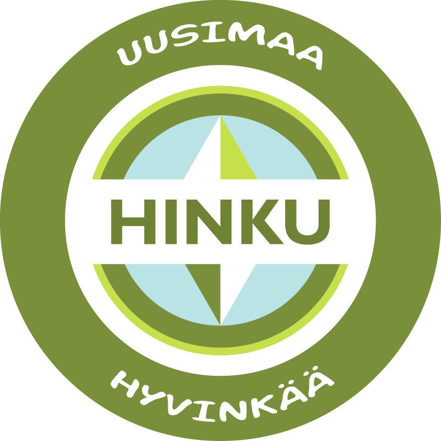 HINKU-tunnus, jossa lukee HINKU - Kohti hiliineutraalia kuntaa