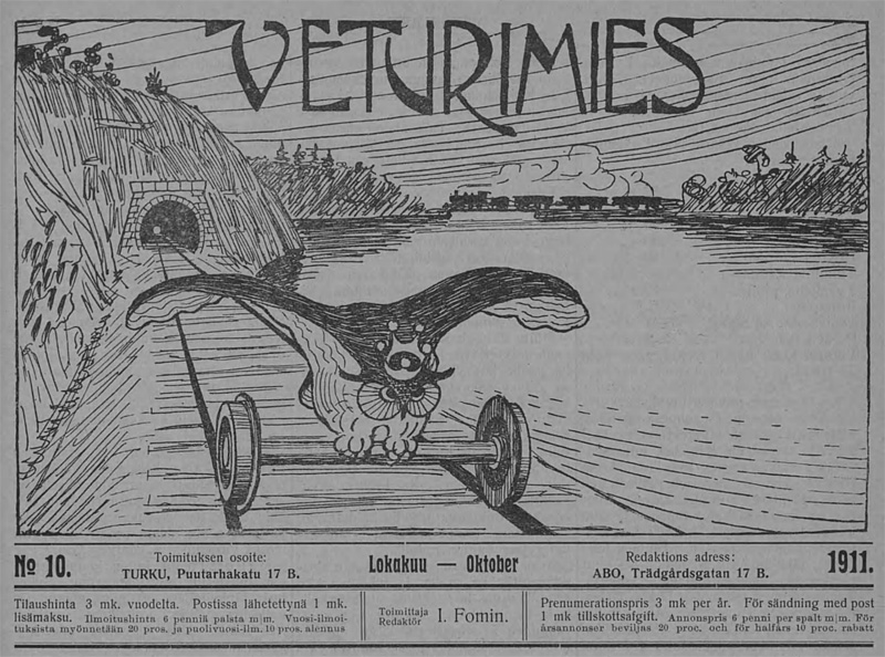Tässä on artikkeli lehdestä "Veturimies" vuodelta 1911.