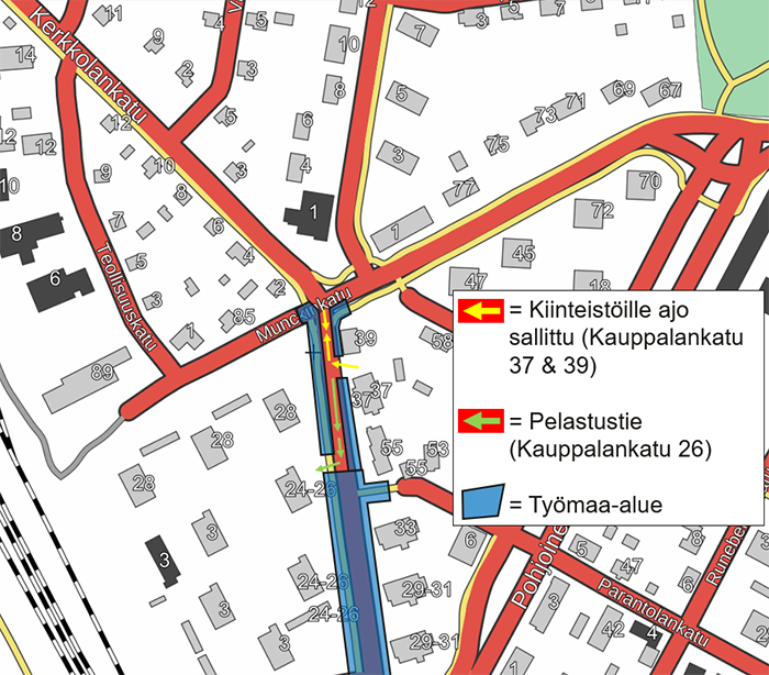 Kauppalankadun muutoksia