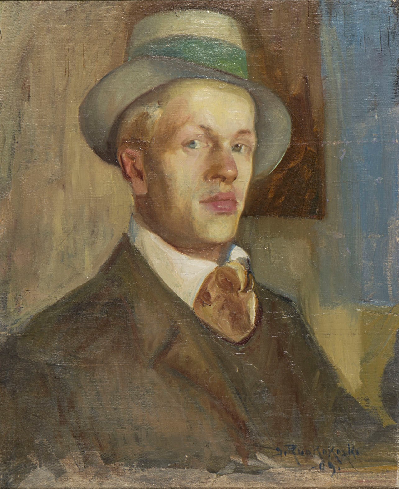 Jalmari Ruokokoski Omakuva, 1909, Hyvinkään taidemuseon kokoelma. Kuva Ella Tommila.jpg