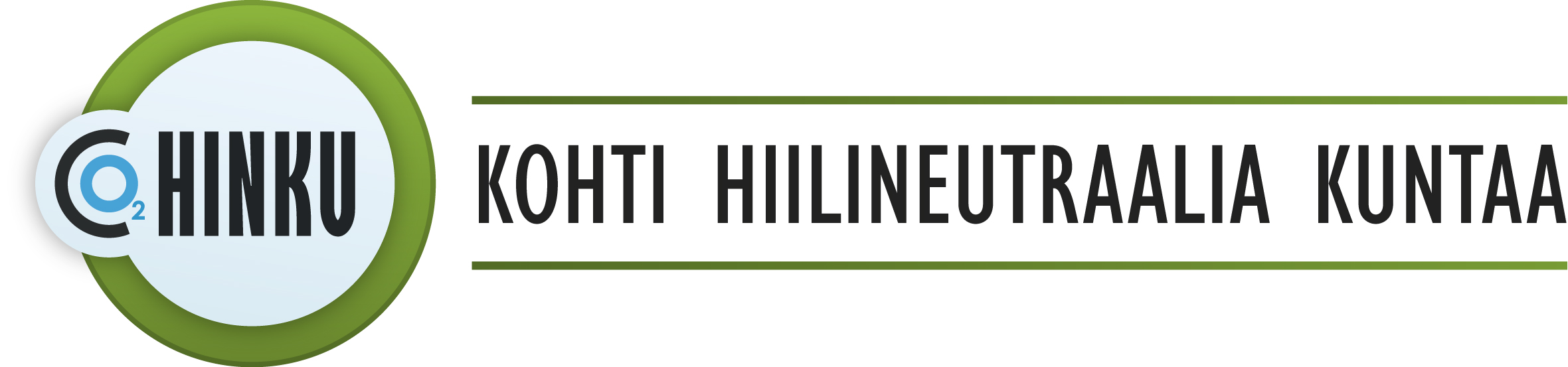 HINKU-tunnus, jossa lukee HINKU - Kohti hiliineutraalia kuntaa