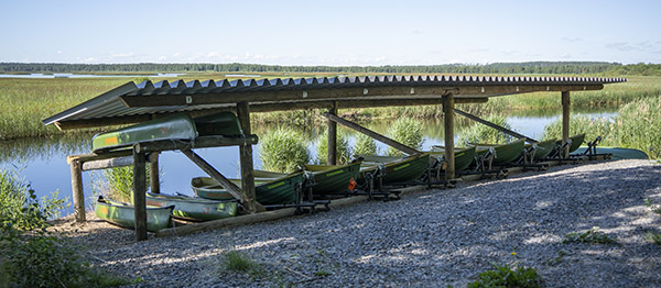 Ridasjärvellä venesuojat