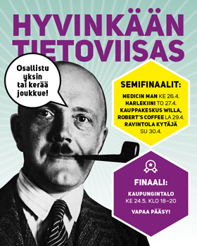 Kuvassa Hyvinkään tietoviisas -mainos.