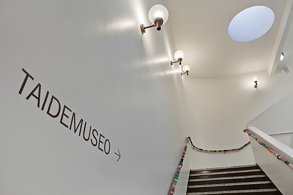 The staircase of the Hyvinkää Art Museum.