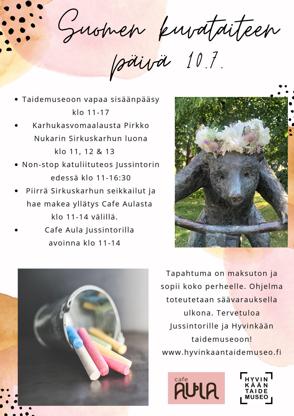 Suomen kuvataiteen päivän mainosjuliste