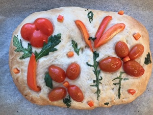 koristeltu focaccia