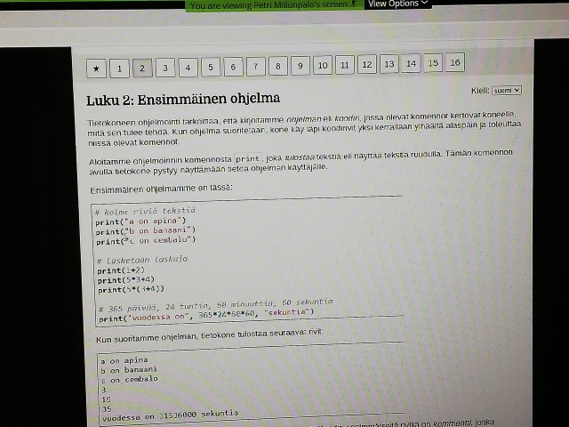 kuva Python tehtävästä