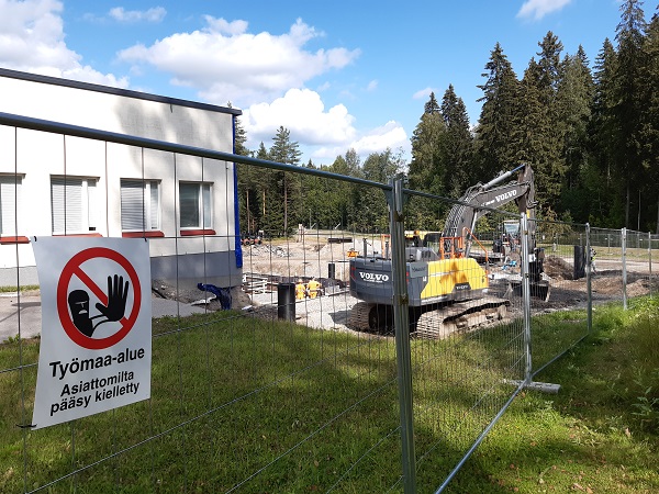 kuva rakennustyömaasta