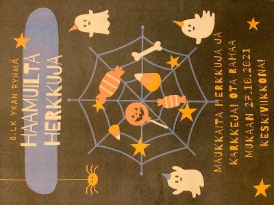 Halloween myyjäisten mainos