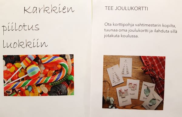 joulukalenterin avattu luukku