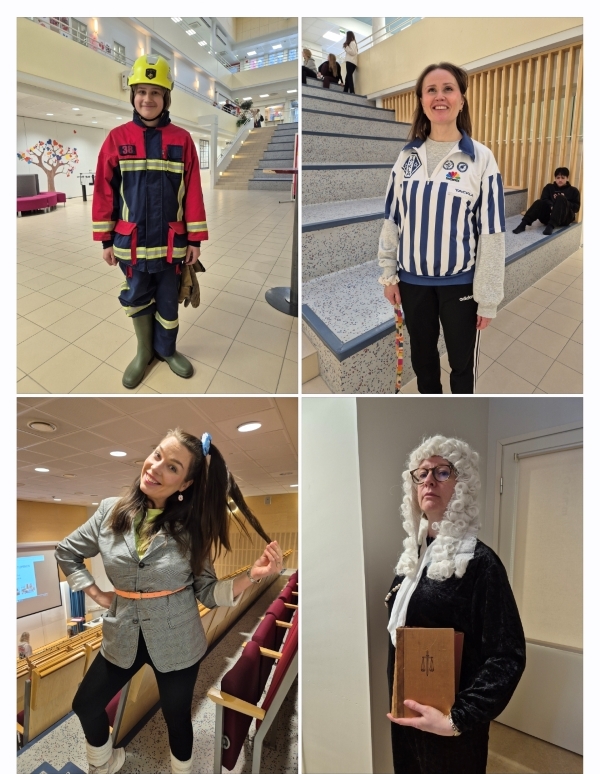 neljä kuvaa pukeutujista -aripäivänä