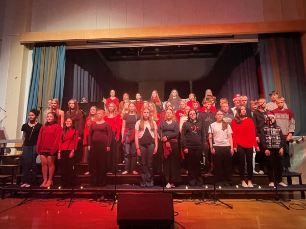 Joulujuhlassa kuoron esitys