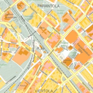 Kuvassa keskustan kartta