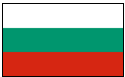 Kuvassa on Bulgarian lippu. Kolme vaakaraitaa, ylhäältä valkoinen, vihreä ja punainen. 