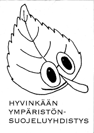 Kuvassa on koivun lehden muotoinen Hyvinkään ympäristönsuojeluyhdistyksen logo.