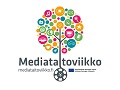 Kuvassa mediataitoviikon logo; puu, joka muodostuu värikkäistä kukista.
