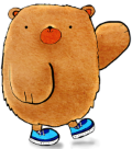 Piirretyssä kuvassa on nalle.