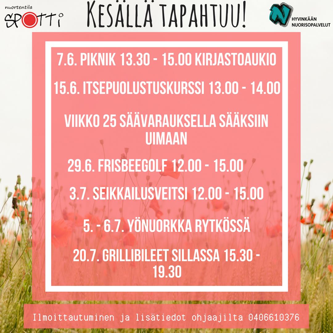 Spotin kesätoiminnat Spotin kesätoiminnat