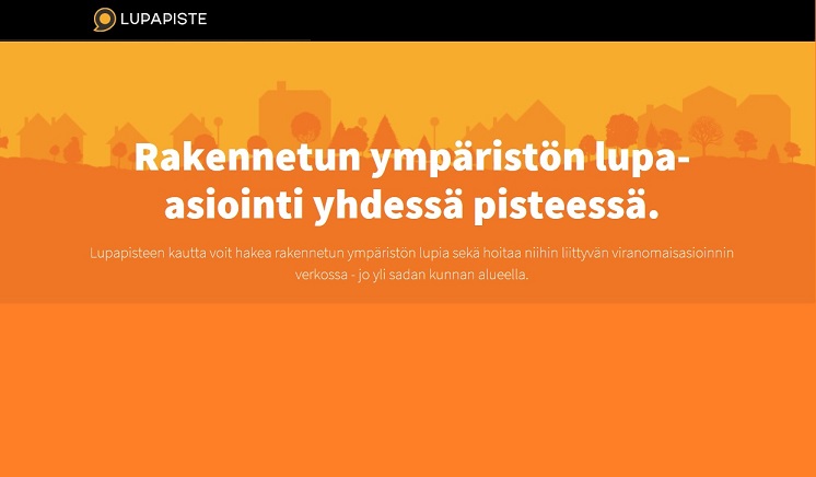 Kuva lupapisteen nettisivuista