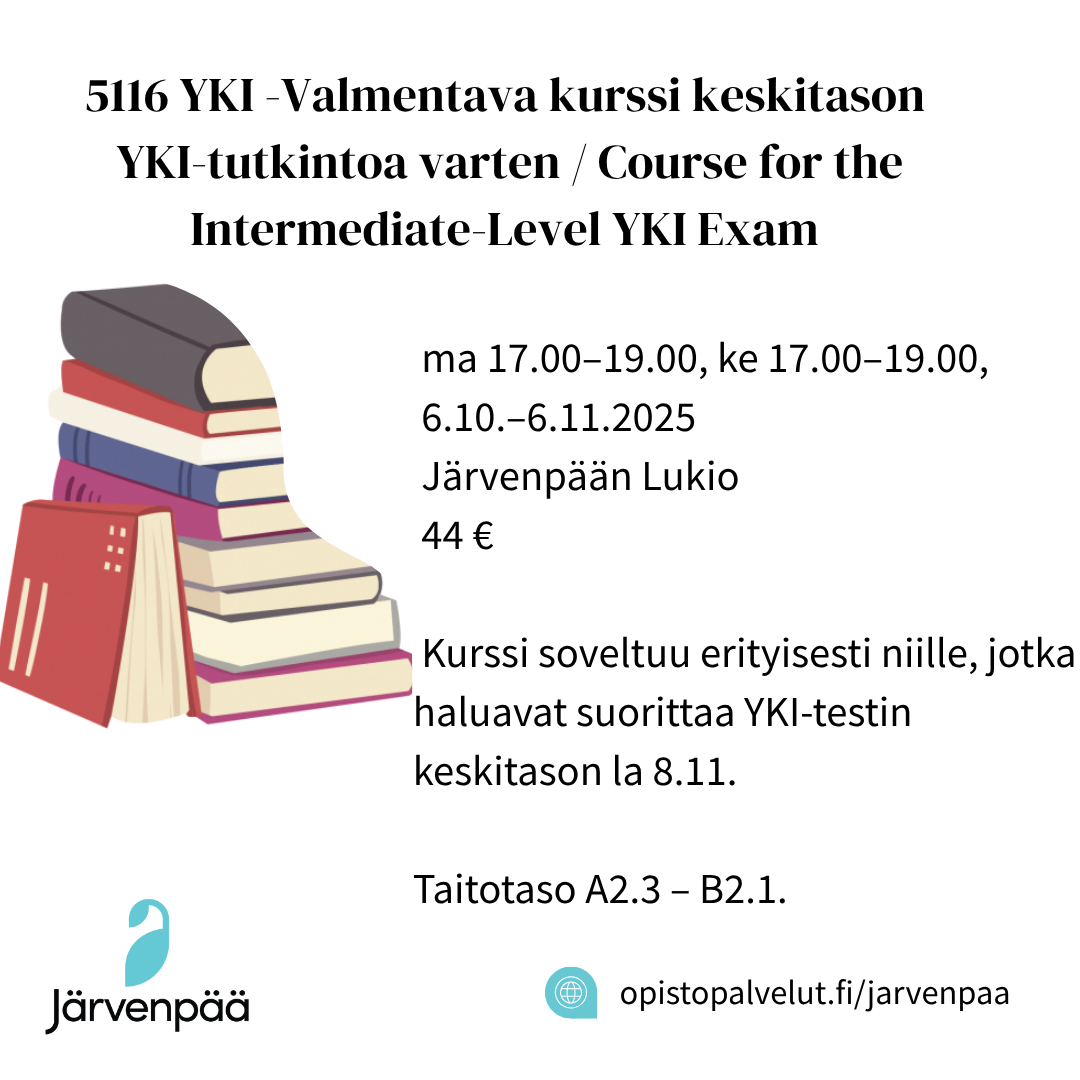 YKI-tutkinto valmentavalle kurssille