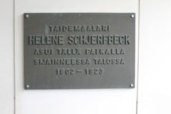 Kuva Helena Schjerfbeckin muistolaatasta