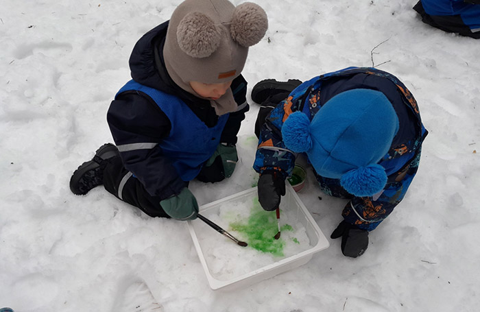 taidekasvatus Kruununmaan päiväkodissa