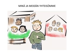 Piiroskuva, jossa lukee minä ja meidän yhteisömme